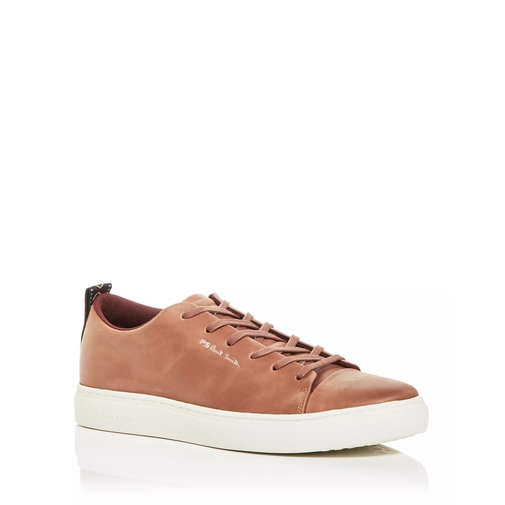 PS Paul Smith Men's Tan Leather Low-Top Sneakers